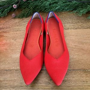 ROTHYS The Point Bright Red Women’s Size 8 Ballet Flat Shoes